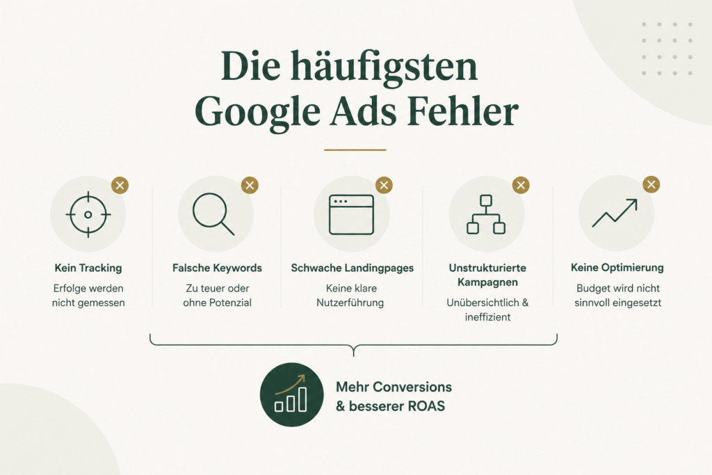 Die häufigsten Google Ads Fehler